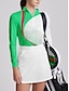 abordables Zip Up Pullover-Mujer Camisas de polo Verde Manga Larga Protección Solar Camiseta A Lunares Otoño Invierno Ropa de golf para damas Ropa Trajes Ropa Ropa