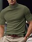 cheap Long Sleeve-Men's Basic Short Sleeves Turtleneck T Shirt