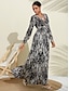 abordables Robes Maxi-Women&#039;s Satin V Neck Long Dress