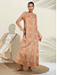 cheap Designer Dresses-Women&#039;s Luxe-Satin Moroccan Print Maxi Dress