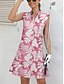 cheap Zip Up Dresses-Women&#039;s Sun Protection Ffloral Print Golf Dress