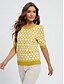 cheap Designer Sweaters &amp; Cardigans-Women&#039;s Half Sleeve Ginger Cube Sweater