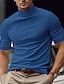 cheap Long Sleeve-Men's Basic Short Sleeves Turtleneck T Shirt