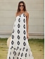 cheap Designer Dresses-Off-shoulder Strappy Printed Satin Dress