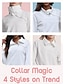 abordables Zip Up Pullover-Ropa de Golf para Mujer  Jersey de Cuello Alto  Manga Larga  Blanco Azul Cielo  Ropa de Otoño Invierno