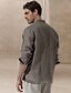 cheap Shirts-Men&#039;s 100% Linen Pocket Shirt