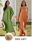 preiswerte Passende Designer-Outfits-Damen Rüschen Angeschnallt Kleider Wandelbare Kleider Urlaubskleid Urlaub Strand Grün S M L