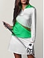 abordables Zip Up Pullover-Mujer Camisas de polo Verde Manga Larga Protección Solar Camiseta A Lunares Otoño Invierno Ropa de golf para damas Ropa Trajes Ropa Ropa
