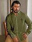 abordables Shirts-Men&#039;s Linen Button Up Beach Shirt   Long Sleeve