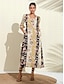 cheap Print Dresses-Lyocelluxe Floral Print Pocket Maxi Dress