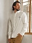 abordables Shirts-Men&#039;s Linen Button Up Beach Shirt   Long Sleeve