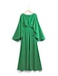 cheap Designer Dresses-Women&#039;s Sheers Cape Sleeve Style V-neck Maxi Dress