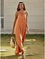 preiswerte Passende Designer-Outfits-Damen Rüschen Angeschnallt Kleider Wandelbare Kleider Urlaubskleid Urlaub Strand Grün S M L