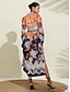 cheap Print Dresses-Women&#039;s Marian Printed Cinched Waist Maxi Dress