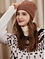 cheap Designer Accessories-Women&#039;s Beanie Hat  Brown Knitted