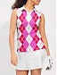 abordables Polo Top-Camiseta Polo Golf Mujer Violeta Sin Mangas Protección Solar Ligera Atuendo Golf Señoras