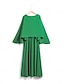 cheap Designer Dresses-Women&#039;s Sheers Cape Sleeve Style V-neck Maxi Dress
