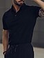 cheap Classic Polos-Men&#039;s Casual Polo Shirt with Lapel Detail