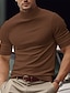 cheap Long Sleeve-Men's Basic Short Sleeves Turtleneck T Shirt