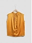 abordables Designer Tops-Camiseta casual diaria brillante dorada para mujeres