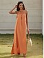 abordables Designer Dresses-Women&#039;s Orange Ruched Cami Dress