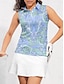 abordables Polo Top-Mujer Camisas de polo Azul Claro Sin Mangas Protección Solar Camiseta Cachemir Ropa de golf para damas Ropa Trajes Ropa Ropa