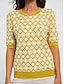 cheap Designer Sweaters &amp; Cardigans-Women&#039;s Half Sleeve Ginger Cube Sweater