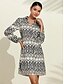 cheap Designer Dresses-Women&#039;s Casual Geometric Pattern Mini Dress
