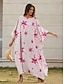 abordables Designer Dresses-Vestido floreado de mujer para vacaciones  talla única  rosa