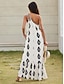 cheap Designer Dresses-Off-shoulder Strappy Printed Satin Dress