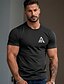 abordables Short Sleeve-Camiseta de hombre gráfica 100% algodón  diseño clásico y cómodo