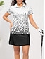 abordables Polo Top-Camiseta Polo de Golf para Mujer Manga Corta Blanca Protección Solar Top Ropa de Golf Señoras Ropa de Vestir Deportiva