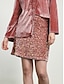 abordables Designer Bottoms-minifalda de terciopelo con lentejuelas y talle alto