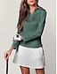 abordables Zip Up Pullover-Mujer Camisas de polo Verde Manga Larga Protección Solar Camiseta Plaid Otoño Invierno Ropa de golf para damas Ropa Trajes Ropa Ropa