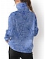 cheap Outerwear-Blue Long Sleeve Thermal Pullover Sweatshirt