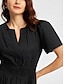 abordables Robes Décontracté-Women&#039;s Plain Black Maxi Dress