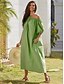 preiswerte Passende Designer-Outfits-Damen Rüschen Angeschnallt Kleider Wandelbare Kleider Urlaubskleid Urlaub Strand Grün S M L