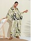 cheap Designer Dresses-Women&#039;s Satin Tropical Plant Beach Maxi Dress