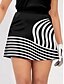 cheap Skirts-Women&#039;s Stripe Black Tennis &amp; Golf Skirt