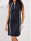 abordables robes zippées-Robe de tennis femme golf avec imprimé patchwork pour l&#039;été   37 characters