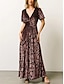 cheap Sale-Printed Velvet Maxi Dress