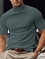 cheap Long Sleeve-Men's Basic Short Sleeves Turtleneck T Shirt