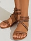 cheap Sandals-Elegant Lace Up Gladiator Sandals in PU Material