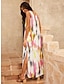 baratos Print Dresses-Vestido Maxi Estampado para Mulheres de Verão