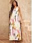 preiswerte Print Dresses-Print Sleeveless Maxi Dress