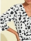 economico Print Dresses-Vestito Lungo Donna con Stampa Floreale e Maniche 3
