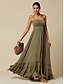cheap Casual Dresses-Women&#039;s Vacation-style Flowy Halter Maxi Dress