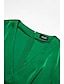 cheap Sale-Shimmery V Neck Lantern Sleeve Jumpsuit