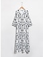 preiswerte Print Dresses-Frauen Maxikleid mit geometrischem Blumenmuster
