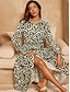 cheap Print Dresses-Geometric Resort Wear Maxi Dress